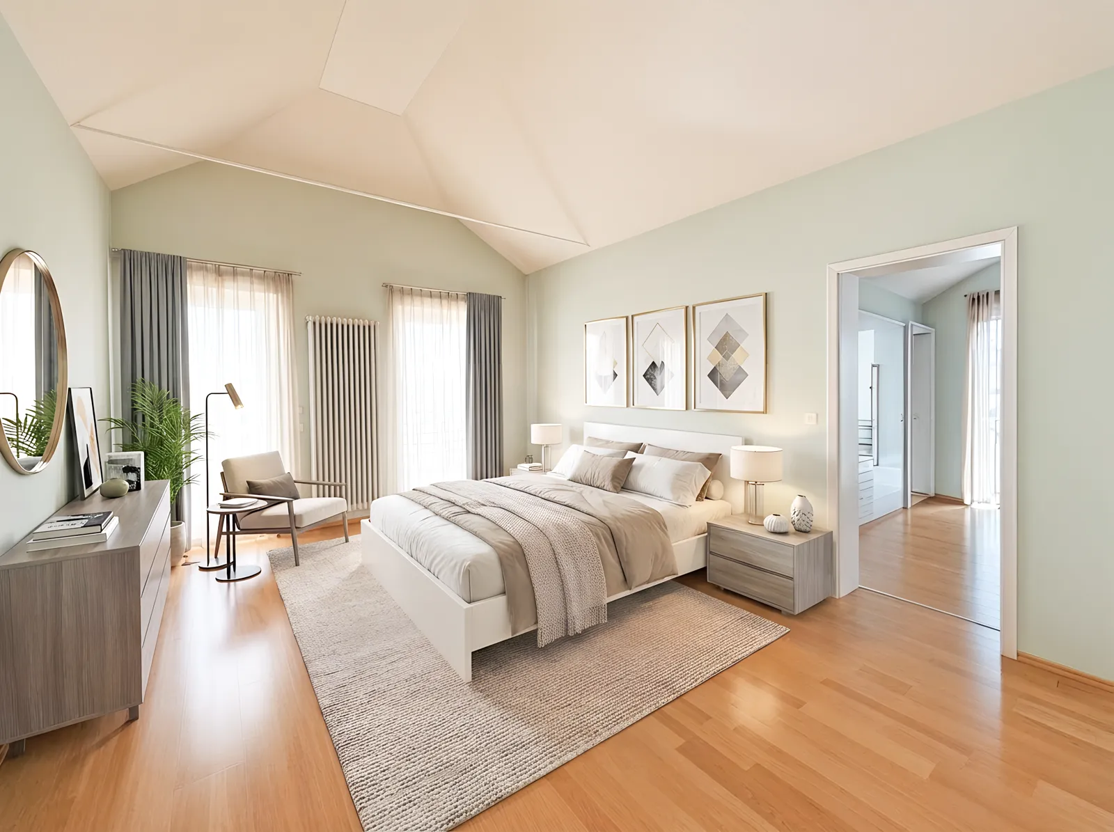 Schlafzimmer Masionettewohnung Einrichtungsvorschlag